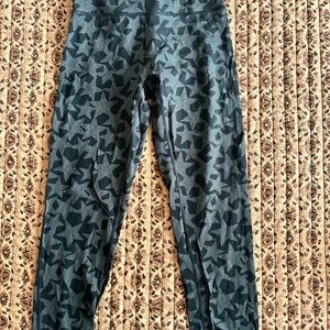 Aerie Black and Gray Star Leggings